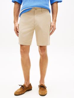 Tommy Hilfiger Cotton Blend Twill Shorts, Sandalwood, Sandalwood