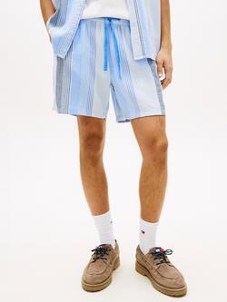 Tommy Hilfiger Striped Cotton Shorts, Sweet Blue, Sweet Blue