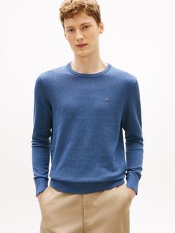Tommy Hilfiger Essential Cotton Sweatshirt, Aegean Sea Heather, Aegean Sea Heather