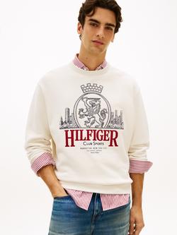 Tommy Hilfiger Cotton Heritage Crest Sweatshirt, Ivory Petal, Ivory Petal