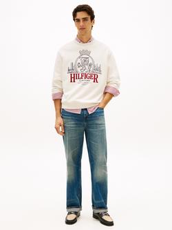 Tommy Hilfiger Cotton Heritage Crest Sweatshirt, Ivory Petal - view 2, Ivory Petal