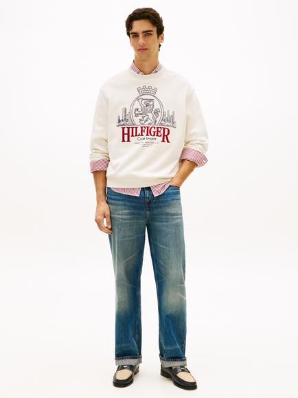 Tommy Hilfiger Cotton Heritage Crest Sweatshirt, Ivory Petal - view 2, Ivory Petal