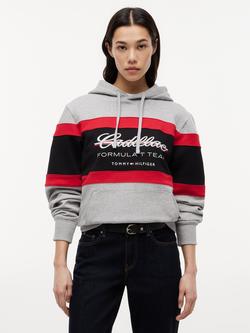 Tommy Hilfiger Cadillac Formula I Team Cotton Hoodie, Light Grey Heather - view 2, Light Grey Heather