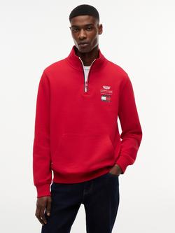 Tommy Hilfiger Half Zip Sweatshirt, Red - view 2, Red