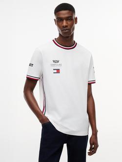 Tommy Hilfiger X Cadillac F1 Cotton Regular Fit Graphic T-Shirt, White, White