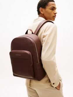 Tommy Hilfiger Textured Dome Backpack, Coffee Bean - view 2, Coffee Bean