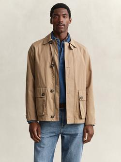 GANT Cotton Blend Barn Jacket, Light Taupe, Light Taupe