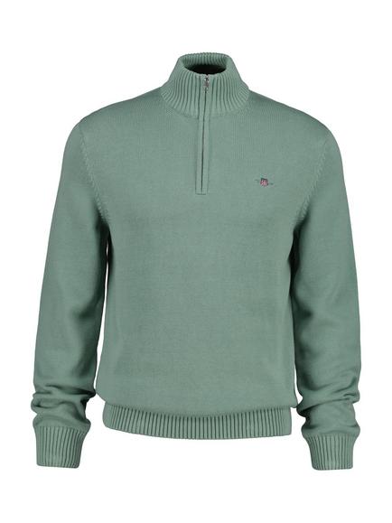 GANT Half Zip Cotton Jumper, Surplus Mint, Surplus Mint