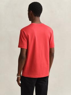 GANT Shield Crew Neck Cotton T-Shirt, Maple Fire - view 2, Maple Fire