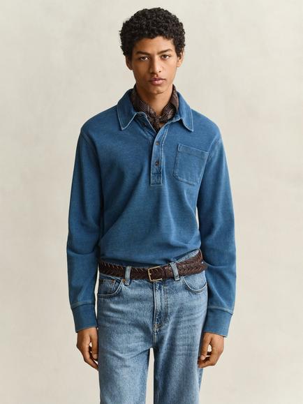 GANT Rugger Cotton Polo Shirt, Indigo, Indigo