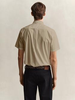 GANT Button Down Short Sleeve Cotton Shirt, Light Taupe - view 2, Light Taupe