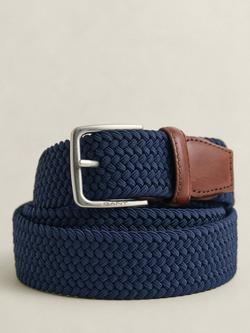 GANT Braided Belt, Classic Blue, Classic Blue