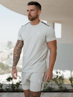 Gym King Taped Jersey T-Shirt, Light Stone - view 2, Light Stone