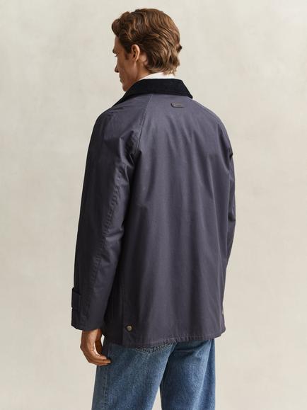 GANT Waxed Cotton Rich Barn Jacket, Marine - view 2, Marine