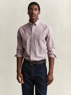 GANT Button Down Cotton Shirt, Deep Grape Wine, Deep Grape Wine