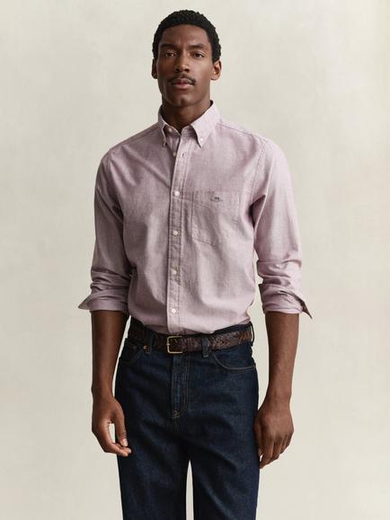 GANT Button Down Cotton Shirt, Deep Grape Wine, Deep Grape Wine