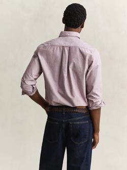 GANT Button Down Cotton Shirt, Deep Grape Wine - view 2, Deep Grape Wine