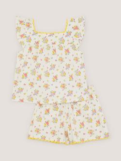 Monsoon Kids' Rose Bud Pyjama Set, Ivory, Ivory