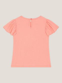 Monsoon Kids' Embellished Floral Appliqué Top, Pink - view 2, Pink