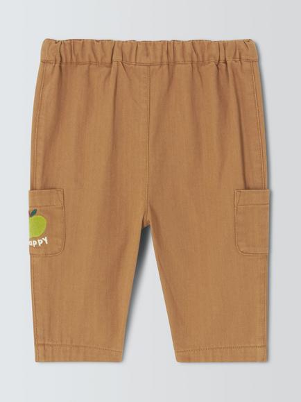 John Lewis Baby Apple Pocket Trousers, Tan - view 2, Tan