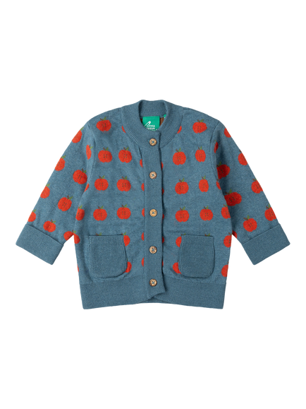 Little Green Radicals Kids' Knitted Cardigan, Blue, Blue