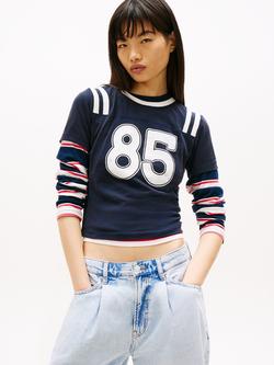 Tommy Hilfiger Slim Fit Varsity T-Shirt, Dark Blue, Dark Blue