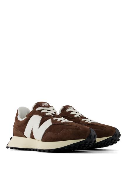 New Balance 327 Retro Running Trainers, Pumpernickel/Linen - view 2, Pumpernickel/Linen