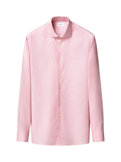 Eton Cotton Solid Signature Regular Fit Oxford Shirt, Pink, Pink