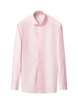 Eton Cotton Poplin Regular Fit Wrinkle-Resistant Shirt, Pink, Pink