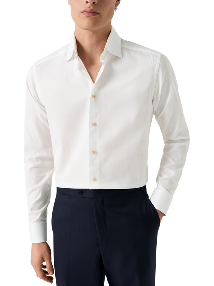 Eton Twill Formal Shirt, White, White