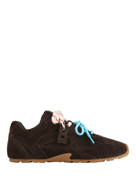 Nokwol Atlas Suede Trainers, Dark Brown