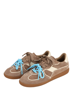 Nokwol August Suede Trainers - view 2, Brown Dark