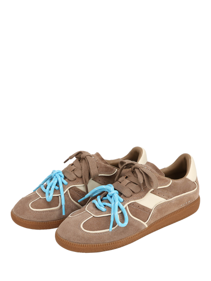Nokwol August Suede Trainers - view 2, Brown Dark