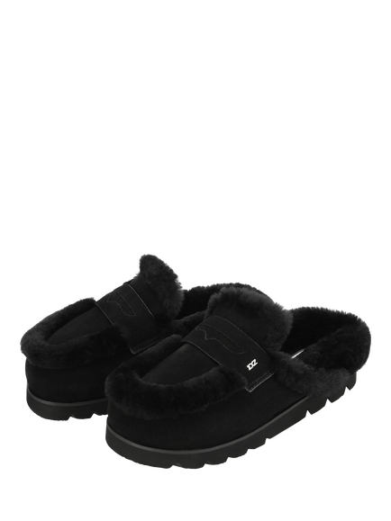Nokwol Cherish Suede Mules - view 2, Black