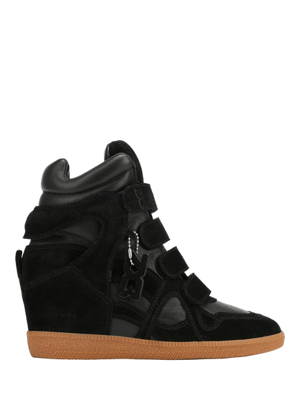Nokwol Eden Suede Blend Hi-Top Trainers, Black
