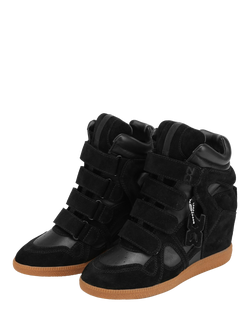 Nokwol Eden Suede Blend Hi-Top Trainers - view 2, Black