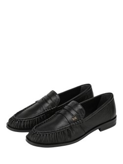 Nokwol Haven Leather Penny Loafers, Black - view 2, Black