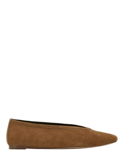 Nokwol Lane Suede Ballerina Pumps, Chestnut, Chestnut