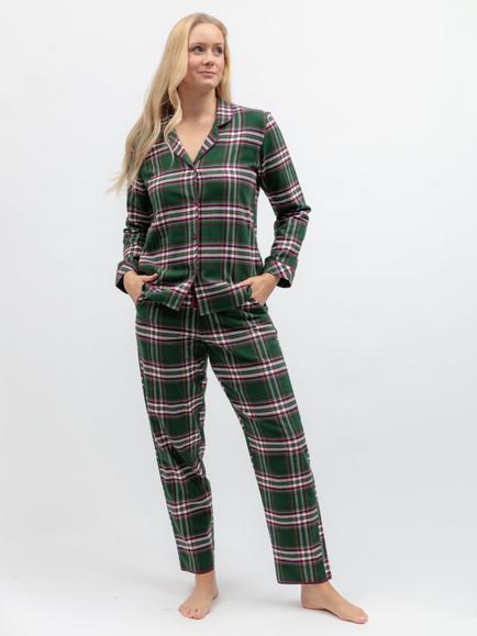 Cyberjammies Nutcracker Cotton Tartan Pyjama Set, Dark Green - view 2, Dark Green