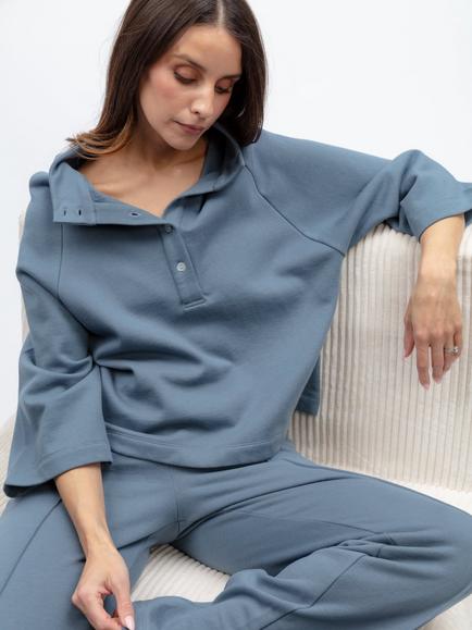 Cyberjammies Wide Leg Joggers, Smoke Blue, Smoke Blue