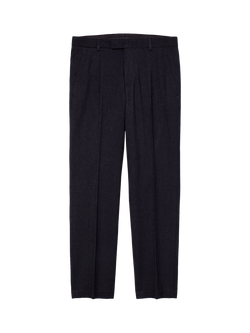 SISLEY Slim Fit Pleat Front Tailored Chinos, Black, Black