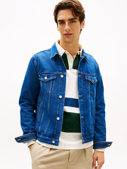 Tommy Hilfiger Vintage Denim Trucker Jacket, Dark Blue, Dark Blue