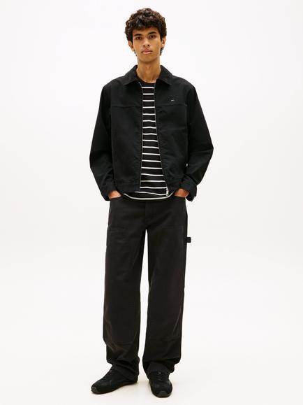 Tommy Hilfiger Oxford Cotton Trucker Jacket, Black - view 2, Black