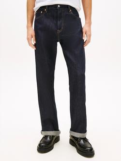 Tommy Hilfiger Selvedge Regular Fit Straight Jeans, Dark Blue, Dark Blue