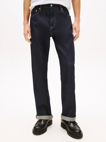 Tommy Hilfiger Selvedge Regular Fit Straight Jeans, Dark Blue, Dark Blue