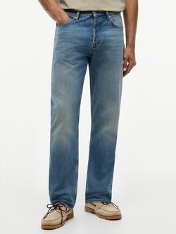 Tommy Hilfiger Whiskered Relaxed Fit Jeans, Mid Blue, Mid Blue