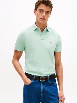 Tommy Hilfiger 1985 Cotton Blend Regular Fit Short Sleeve Polo Shirt, Light Green
