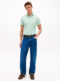 Tommy Hilfiger 1985 Cotton Blend Regular Fit Short Sleeve Polo Shirt - view 2, Light Green