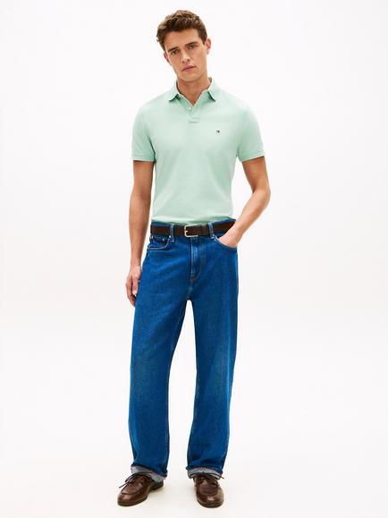 Tommy Hilfiger 1985 Cotton Blend Regular Fit Short Sleeve Polo Shirt - view 2, Light Green