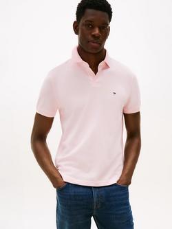 Tommy Hilfiger 1985 Cotton Blend Regular Fit Short Sleeve Polo Shirt, Light Pink